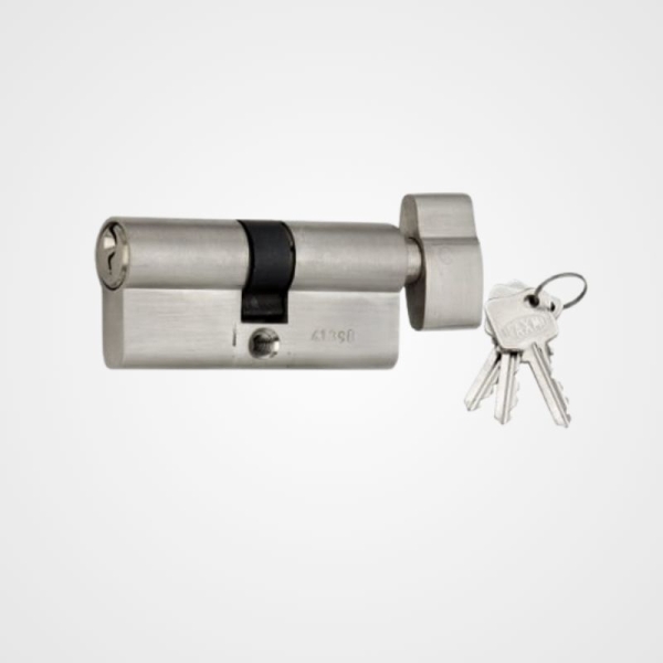 Brass Cylinder One Side Knob 60 mm 70 mm Brass Keys