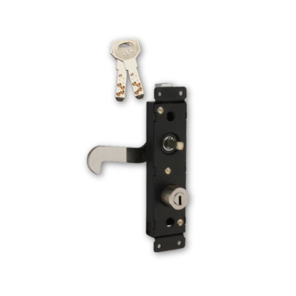 French Door Lock - Right Hand Lock - Brass Cylinder - Brass Ultrakeys