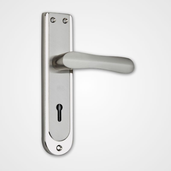 Mortice Handle A-007 – 7 Cast Iron Handle with Steel Plate – Stainless Steel Antique Finish