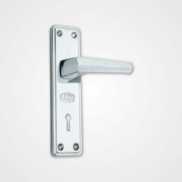 Mortice Handle A-1 – 6 Zinc Handle with Steel Plate – Brown P.C. Chrome Plated Finish