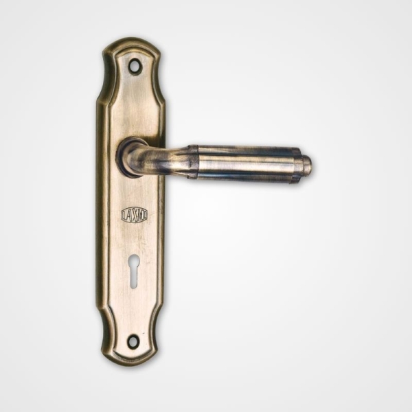 Mortice Handle A-66 – 7.5 Zinc Handle with Steel Plate – SS Antique Brown P.C. Finish