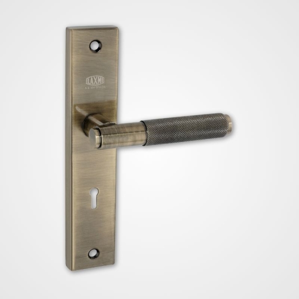 Mortice Handle A-SS-Omega – 8 Aluminium Handle with S.S.304 Stainless Steel Plate – Antique Stainless Steel Finish