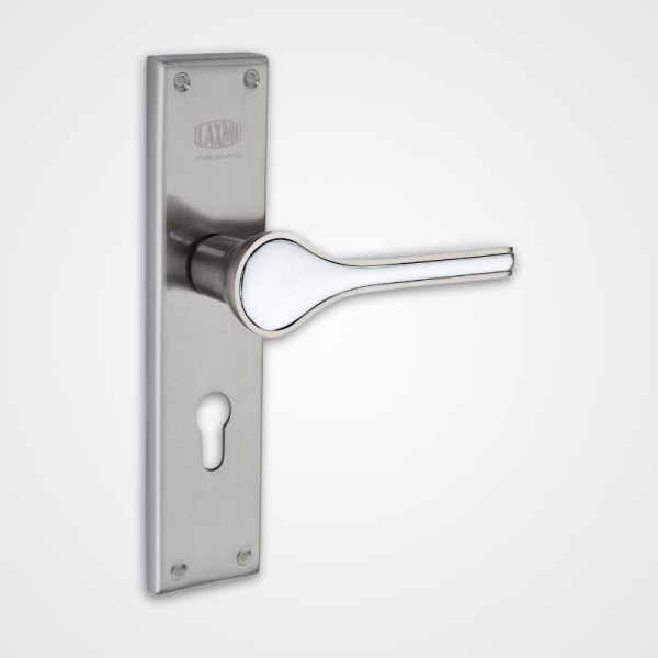 Mortice Handle T-2 – 8 Zinc Handle with Stainless Steel Plate – Finish S.S. Antique
