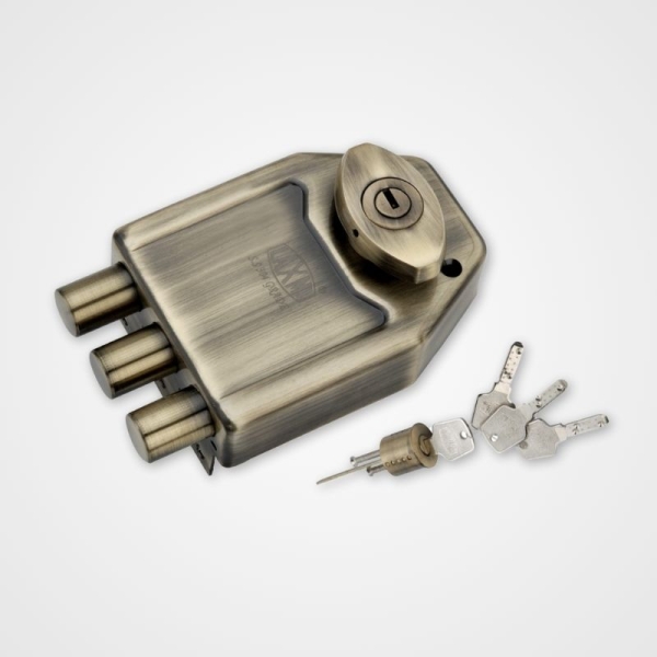 Tri Bolt Lock – 2CK – Stainless Steel Antique Finish – Heavy Duty Main Door Lock